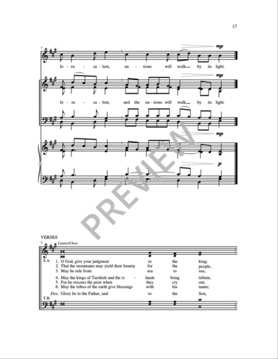 Communion Antiphons for Christmas 4-Part scores gallery preview page 17