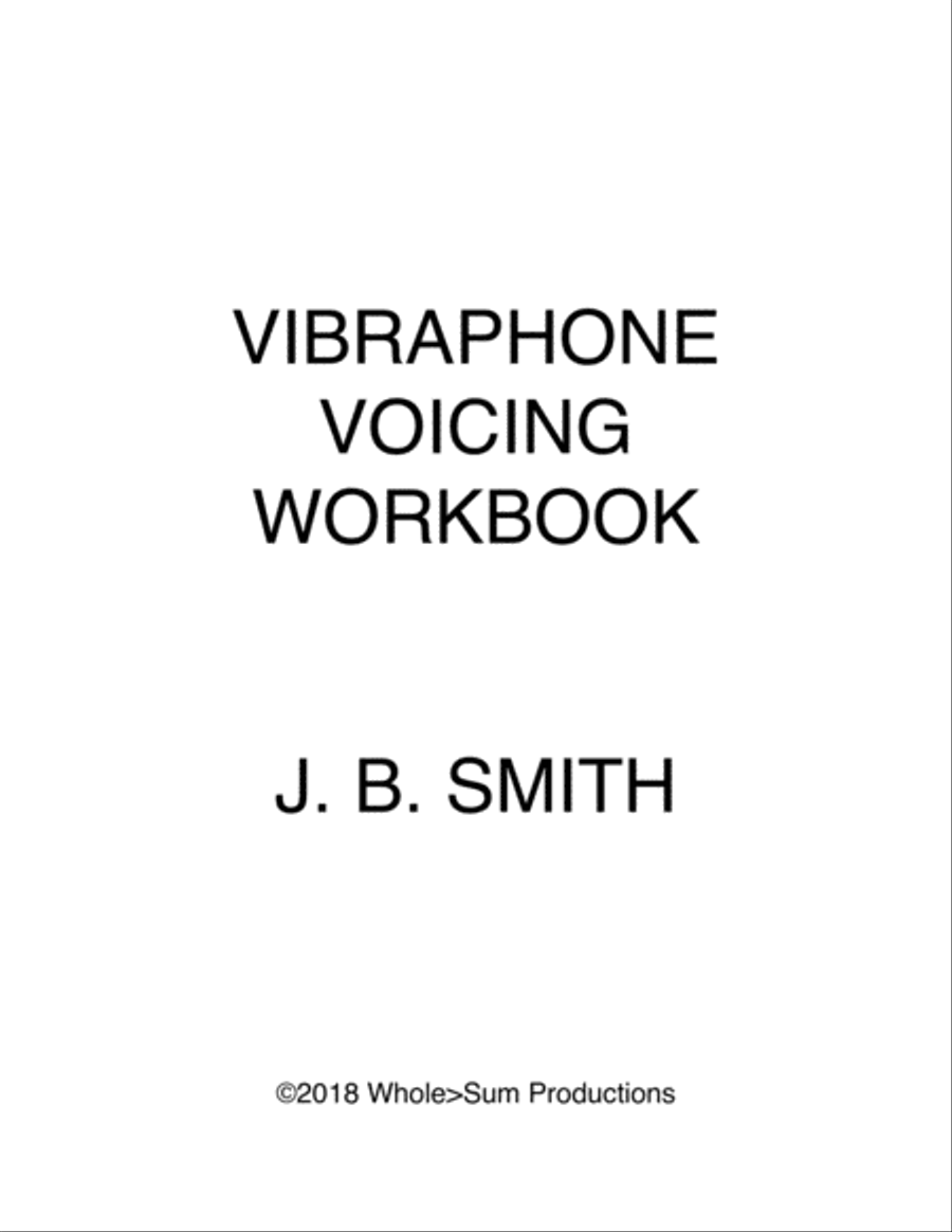 Vibraphone Voicing Workbook Vibraphone scores gallery preview page 1