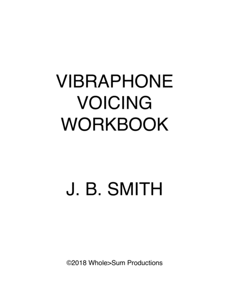 Vibraphone Voicing Workbook
