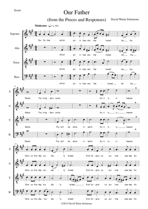 Our Father for SATB (1662 BCP version without doxology)