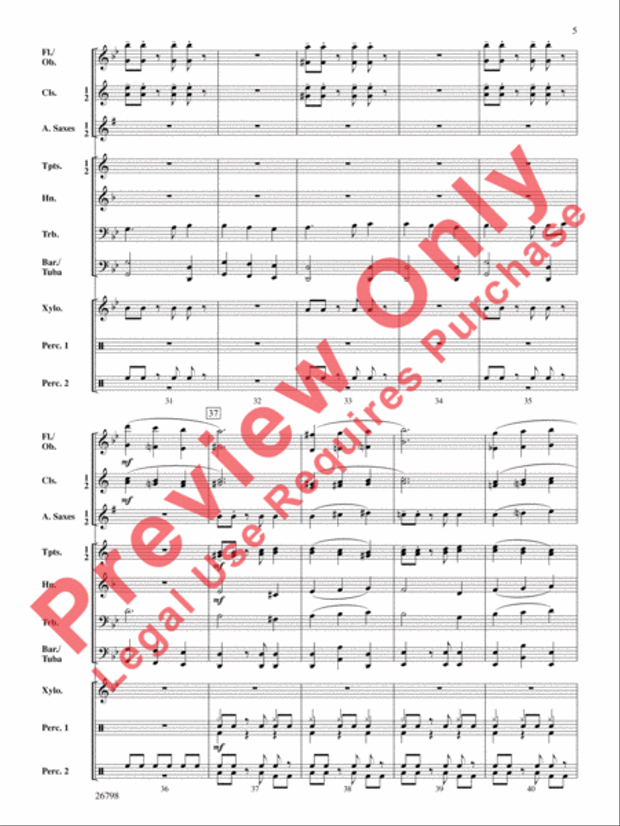 Misterioso Concert Band scores gallery preview page 6
