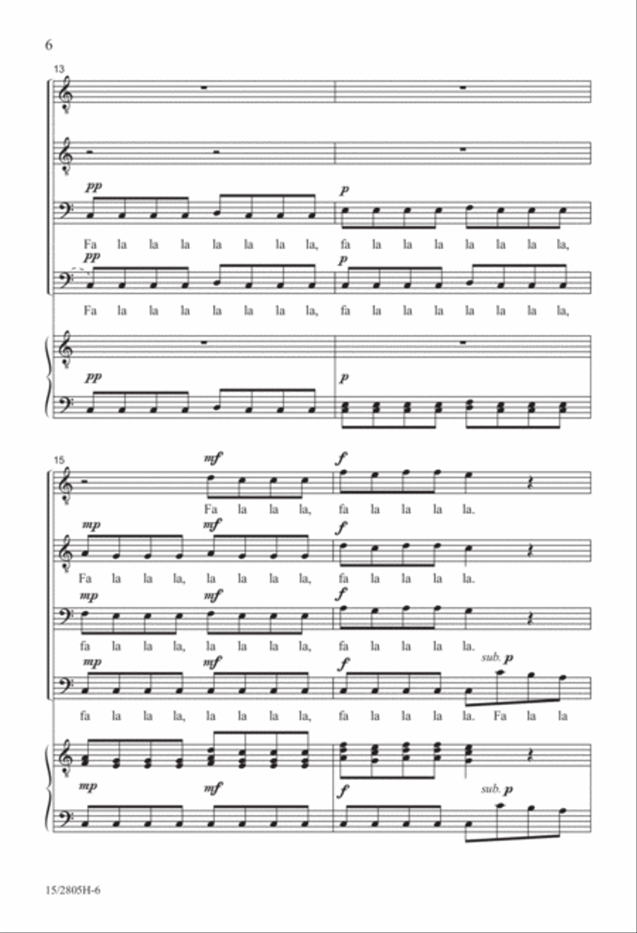 Thirty Second Fa La La Thirty Second Fa La La TTBB scores gallery preview page 7