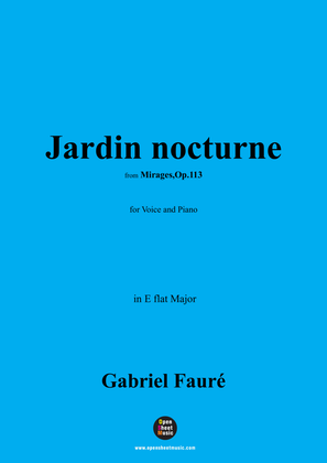 Book cover for G. Fauré-Jardin nocturne,in E flat Major,Op.113 No.3