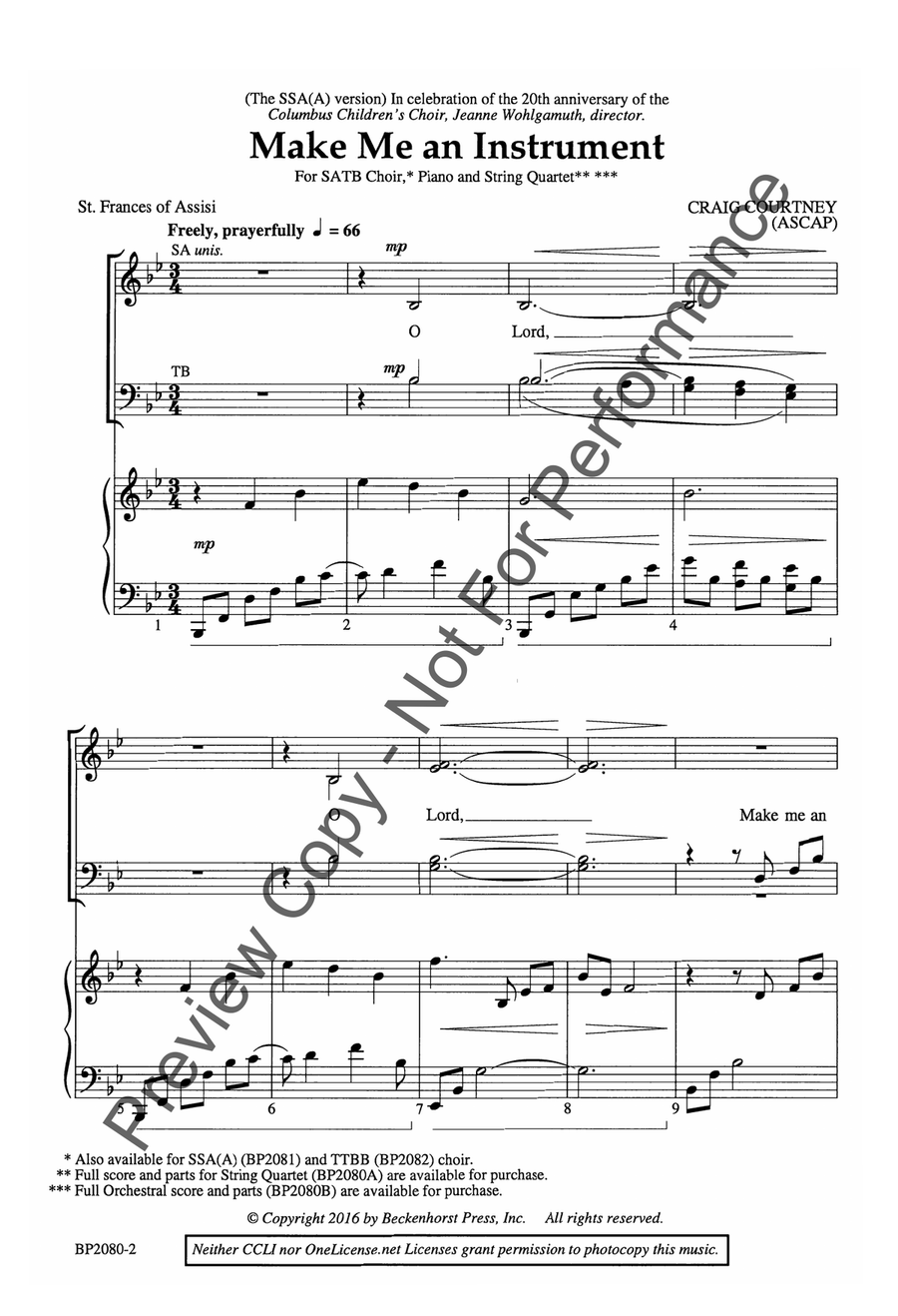 Make Me an Instrument - SATB 4-Part scores gallery preview page 3
