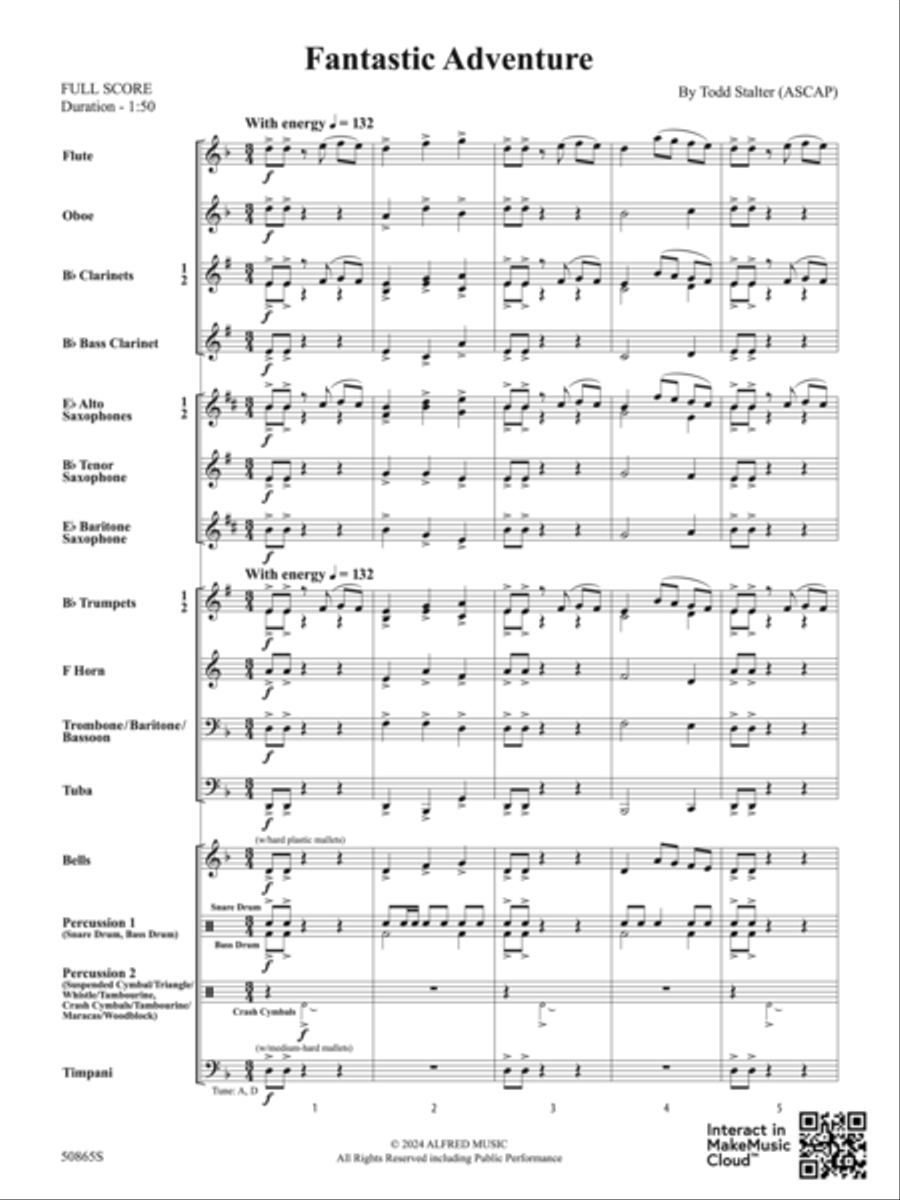 Fantastic Adventure: Score Concert Band scores gallery preview page 2