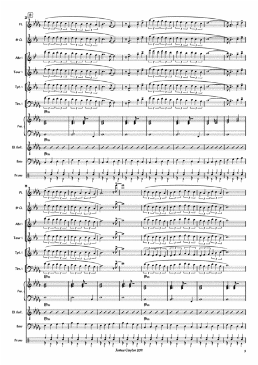 Serendipity - Coltrane influenced bebop tune. Jazz Ensemble scores gallery preview page 3