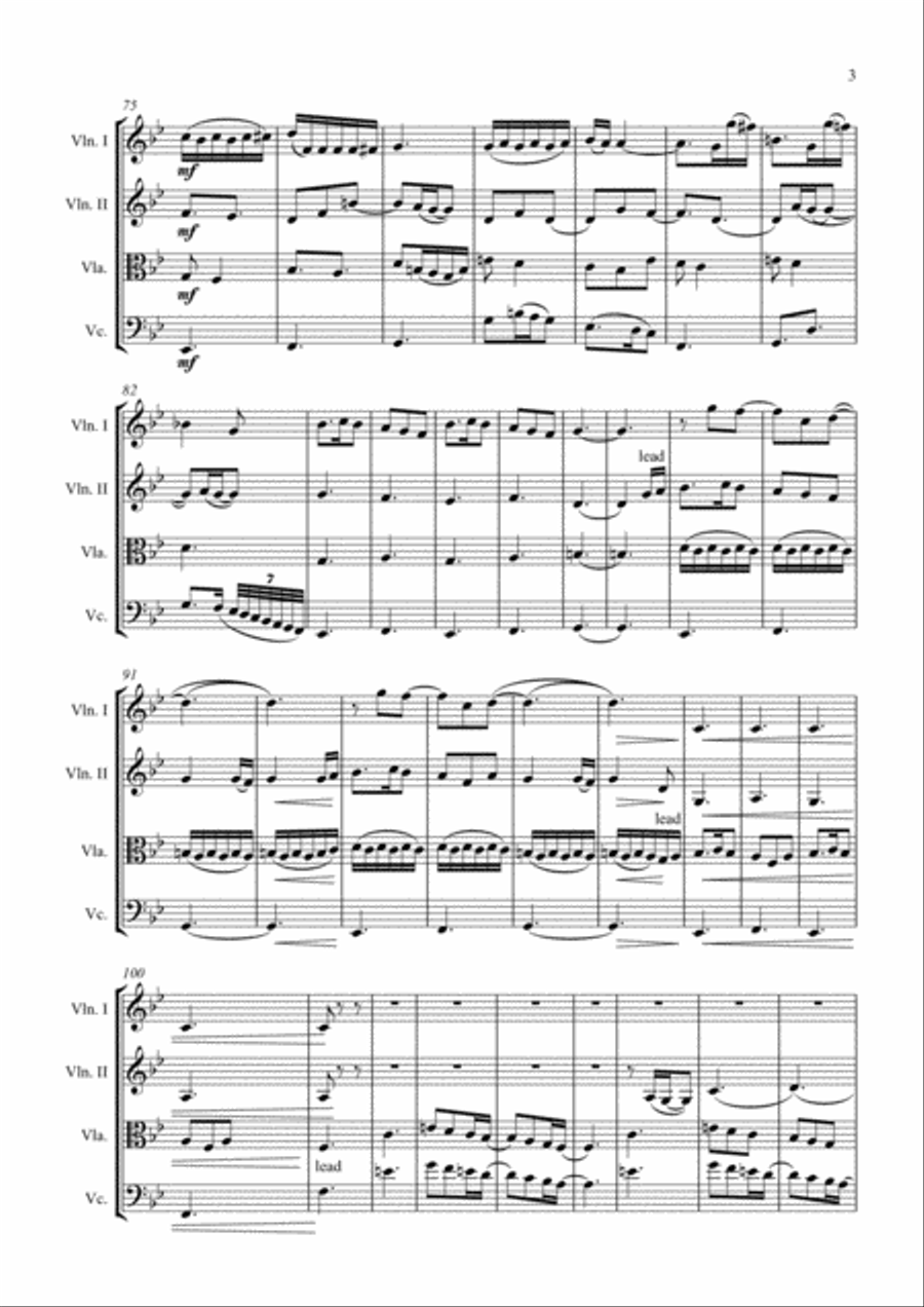 Kiss From A Rose Kiss From A Rose String Quartet scores gallery preview page 3