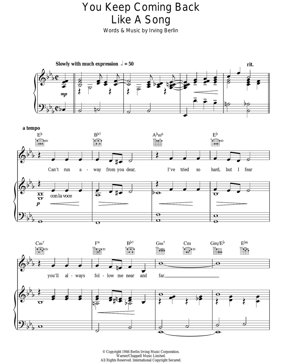 You Keep Coming Back Like A Song Guitar scores gallery preview page 1