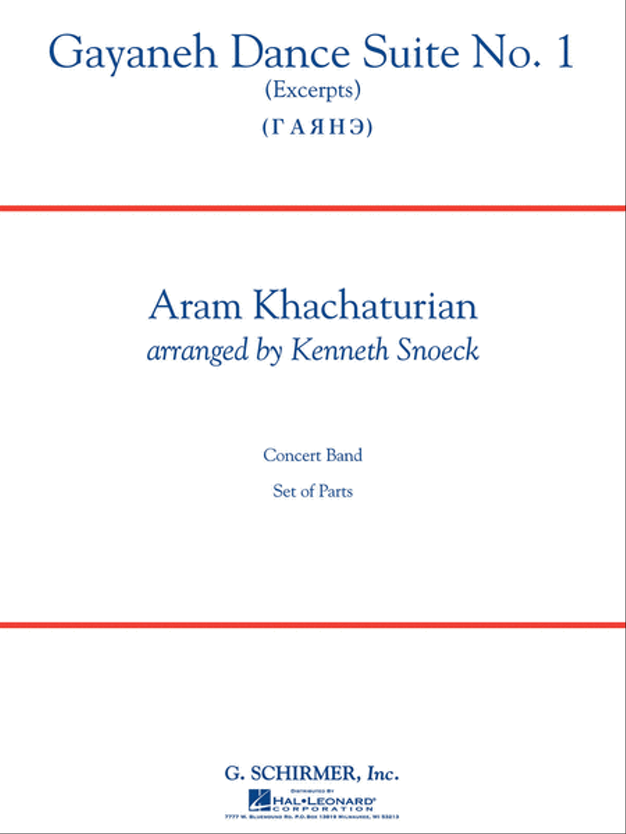 Gayenah Dance Suite No. 1 Concert Band scores gallery preview page 1