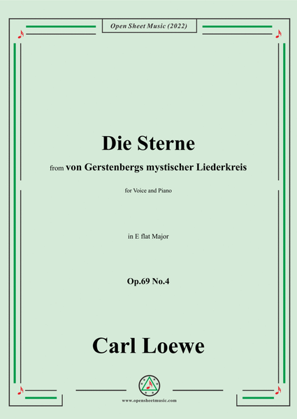 Loewe-Die Sterne,Op.69 No.4,in E flat Major image number null