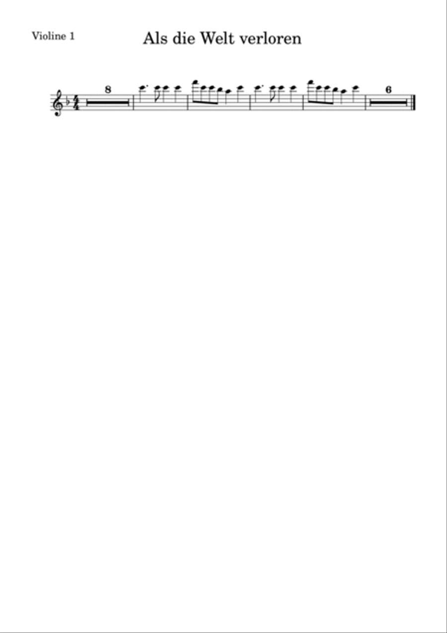 Als die Welt verloren Als die Welt verloren String Quartet scores gallery preview page 6