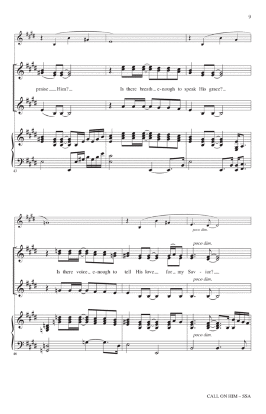 Call On Him Call On Him SSA scores gallery preview page 8