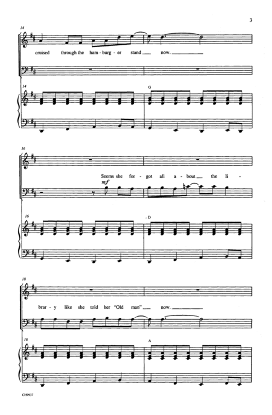 Fun, Fun, Fun Fun, Fun, Fun Unison Choir scores gallery preview page 3