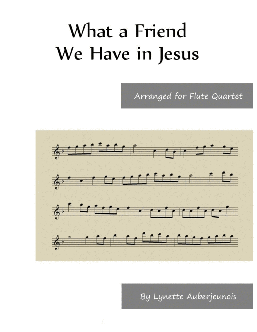 What a Friend We Have in Jesus - Flute Quartet image number null