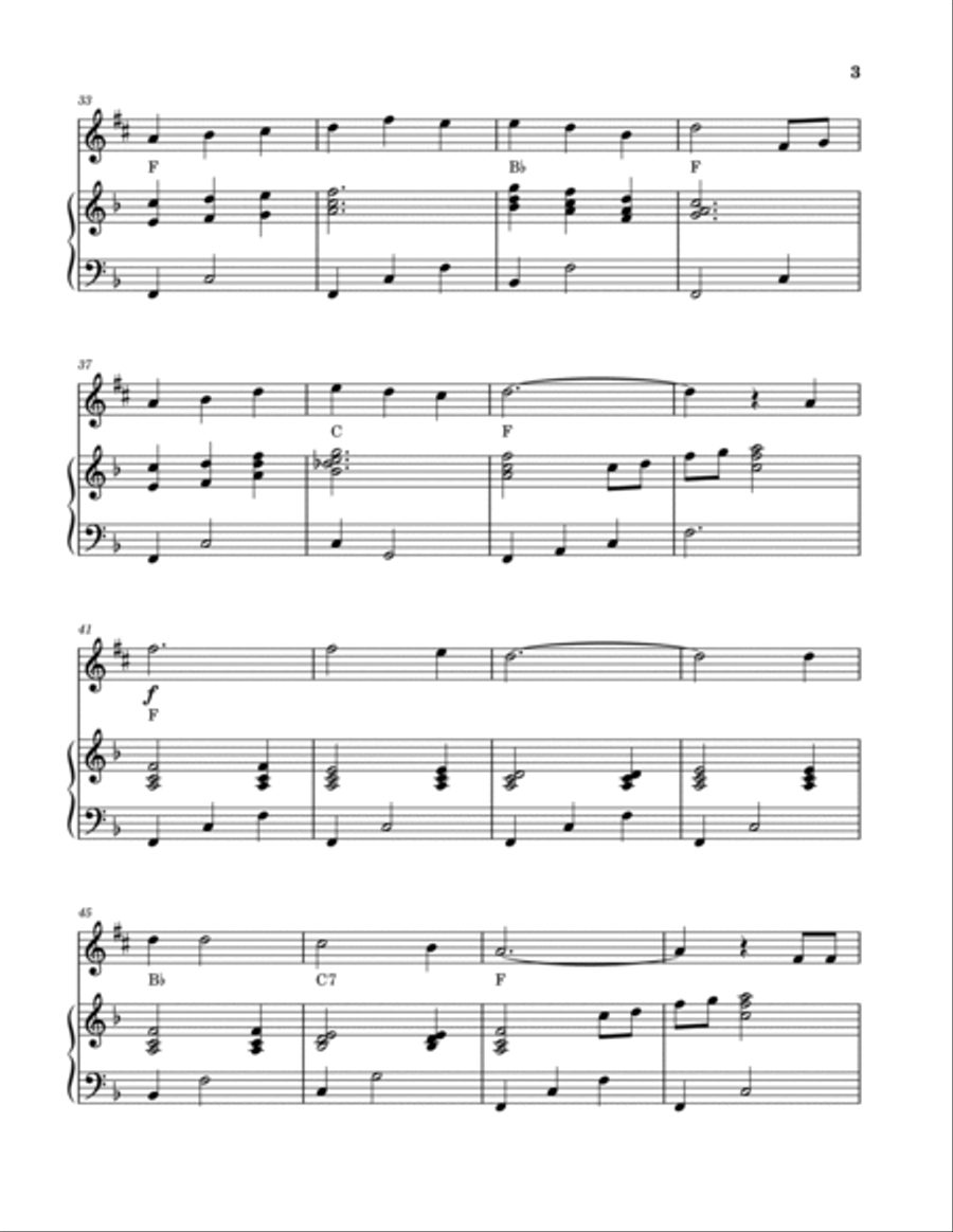 My Wild Irish Rose (Alto Sax and Piano) Alto Saxophone scores gallery preview page 3