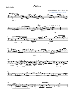 Bach Arioso (BWV 156) for Cello and Chamber Orchestra - PARTS