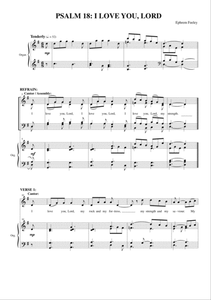 Psalm 18: I Love You, Lord 4-Part scores gallery preview page 2