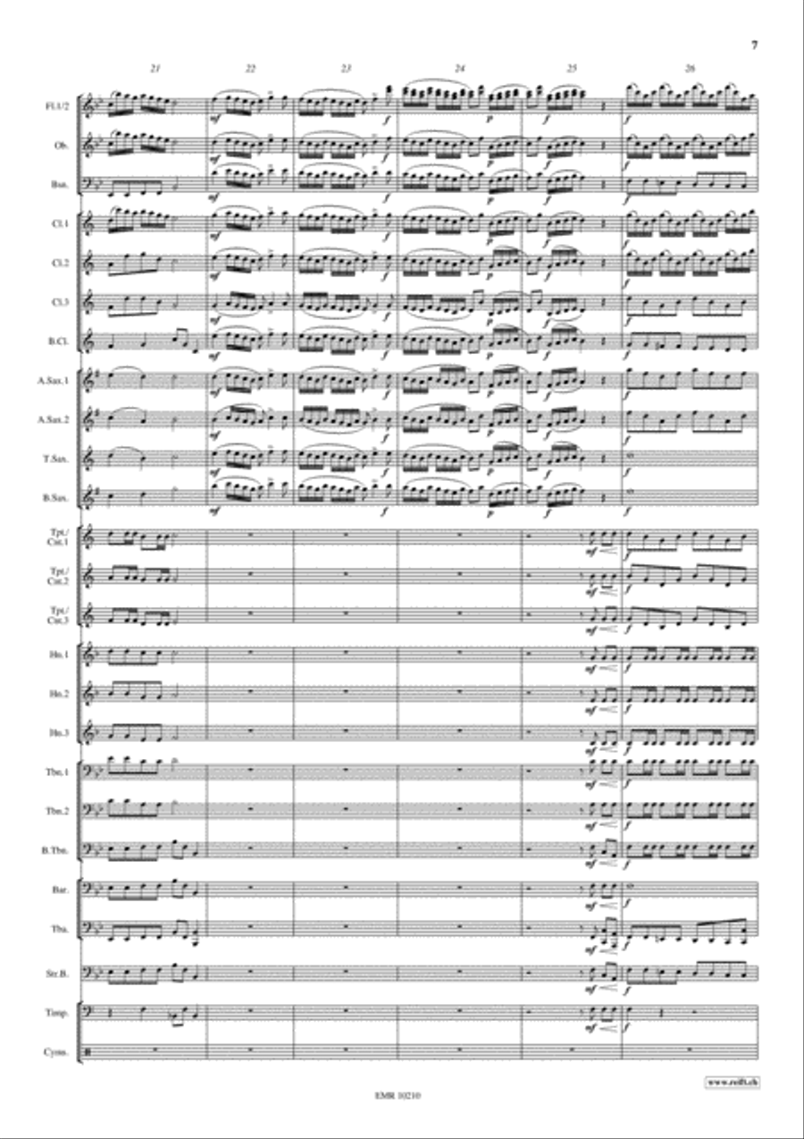 Entry Of The Queen Of Sheba Concert Band scores gallery preview page 8