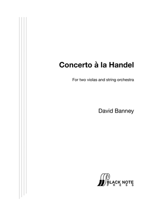 Book cover for Concerto à la Handel (G major) for two violas and strings