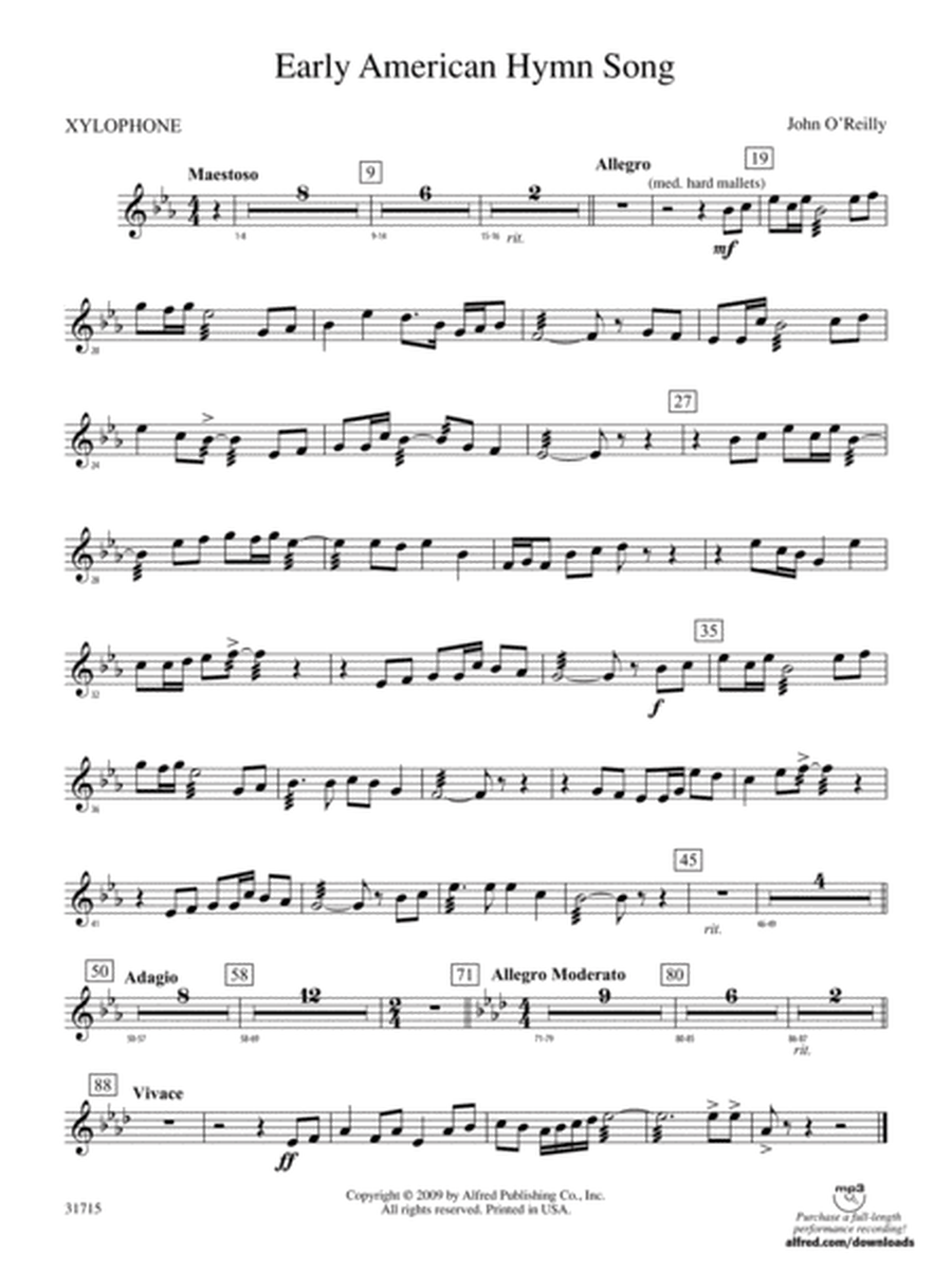 Early American Hymn Song: Xylophone