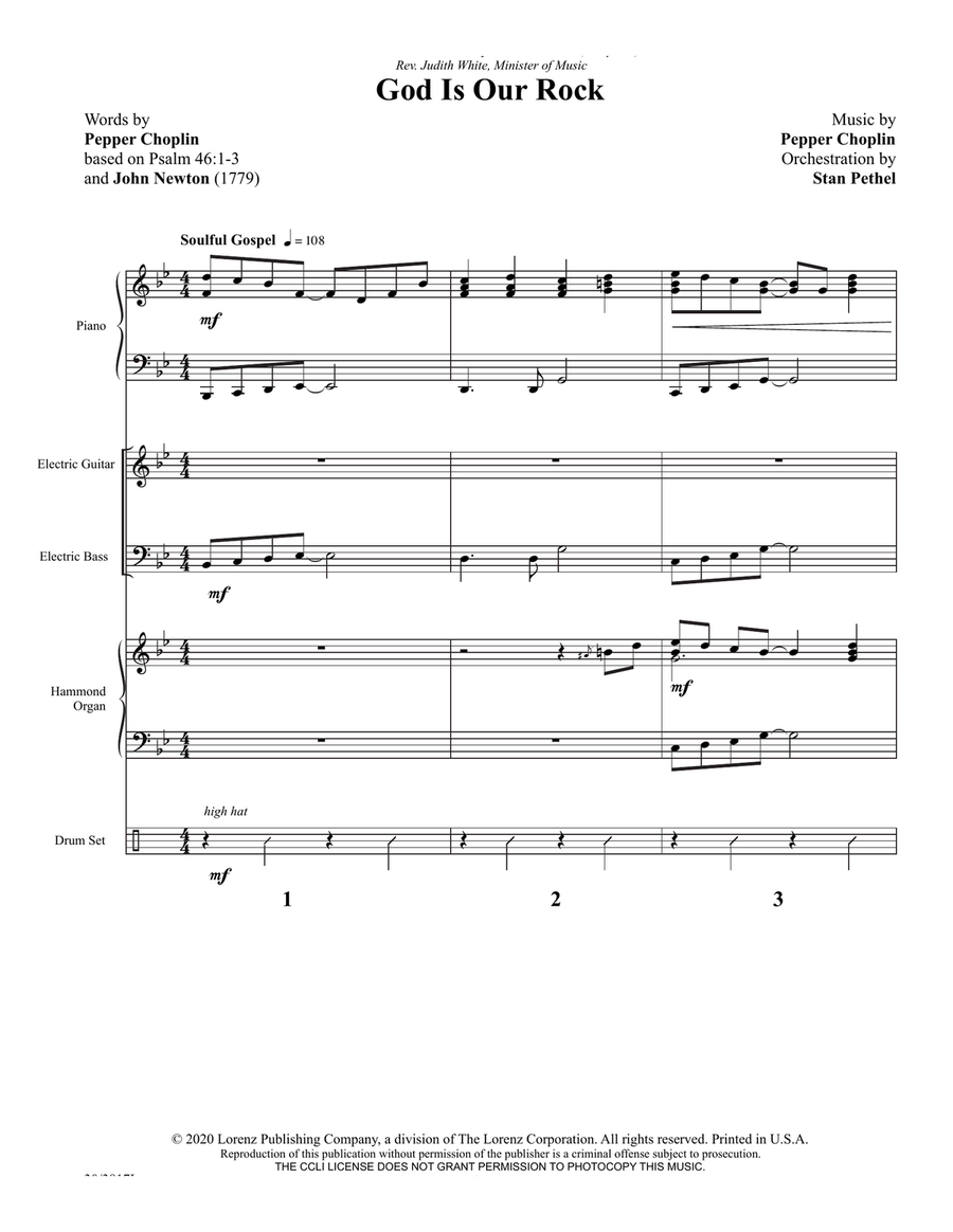 God Is Our Rock - Downloadable Rhythm Score and Parts Rhythm Section scores gallery preview page 3