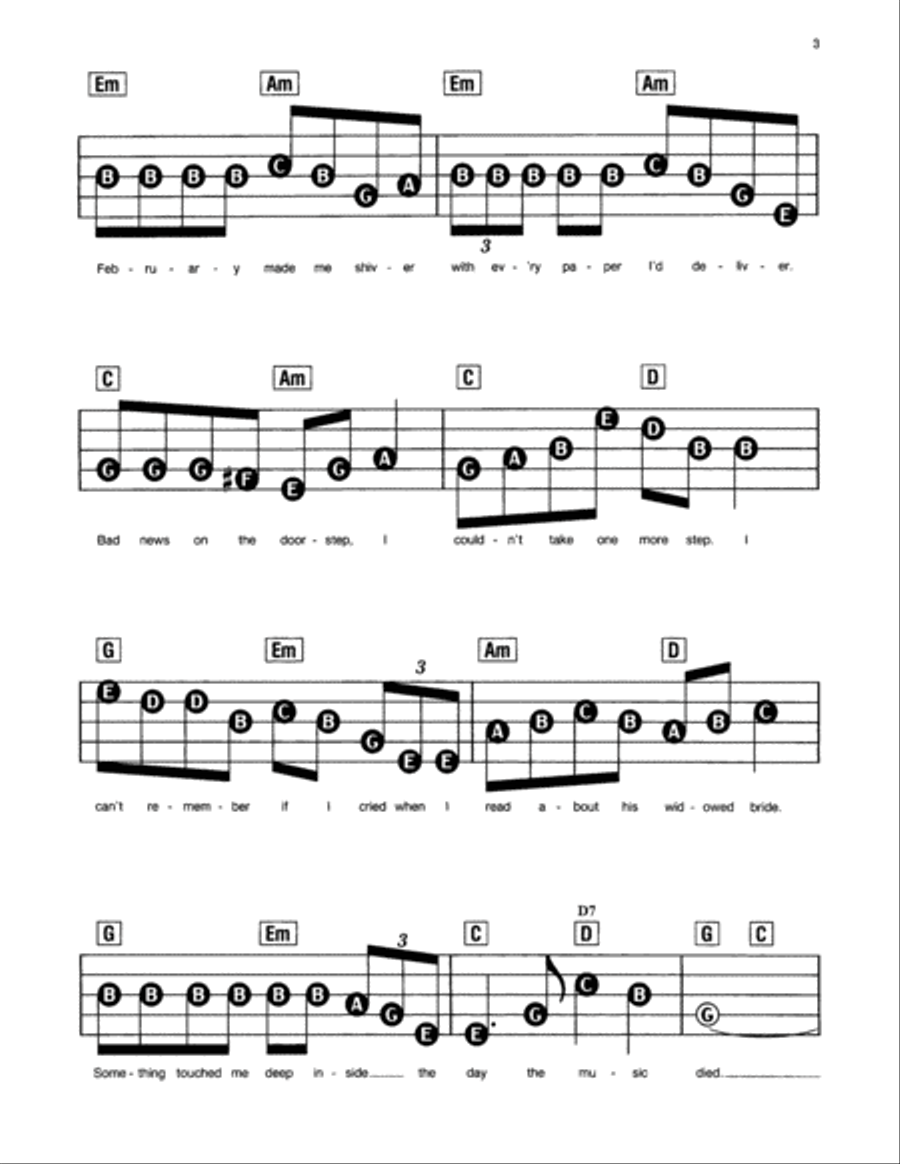 American Pie Electronic Keyboard scores gallery preview page 2
