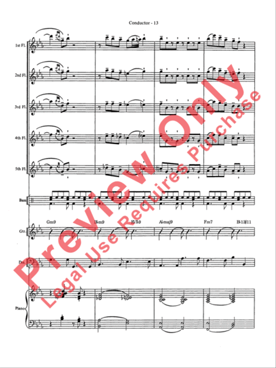 Over the Rainbow Flute Choir scores gallery preview page 14