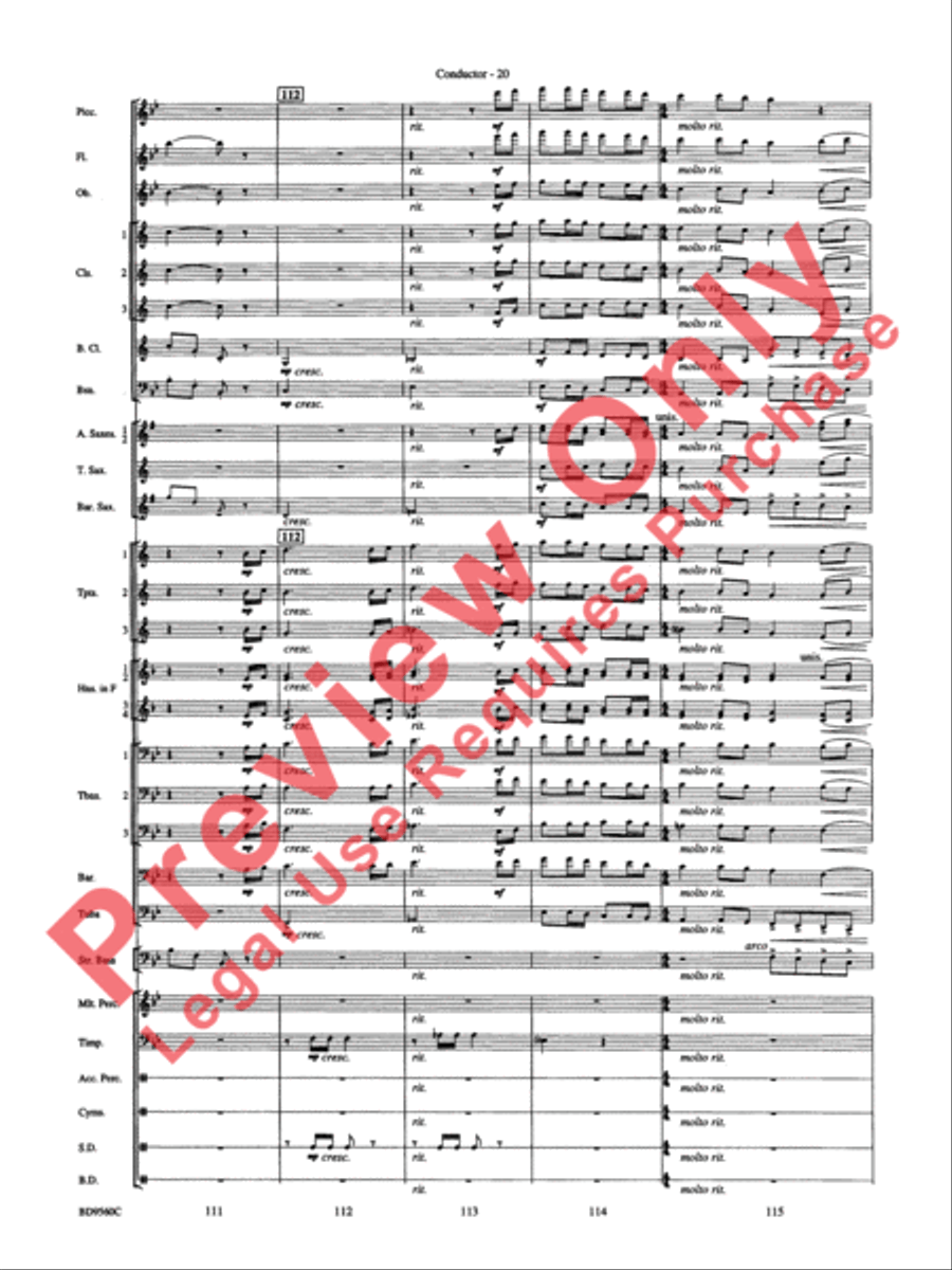 Waterdance Concert Band scores gallery preview page 22