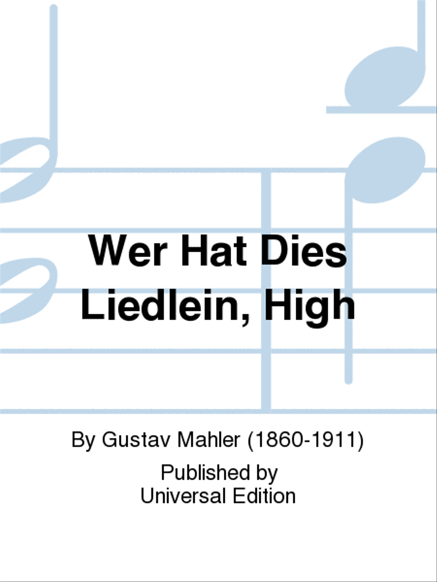 Wer Hat Dies Liedlein, High School and Community scores gallery preview page 1