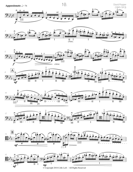 Popper (arr. Richard Aaron): Op. 73, Etude #10