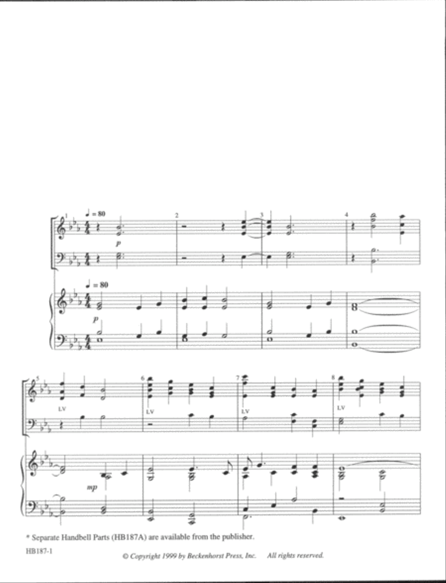Let Us Break Bread Together - full score Handbell Choir scores gallery preview page 2