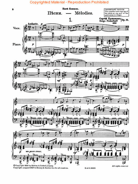 Five Melodies, Op. 35