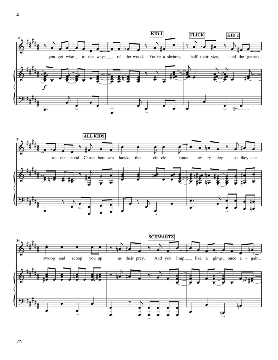 When You're A Wimp Piano, Vocal scores gallery preview page 4