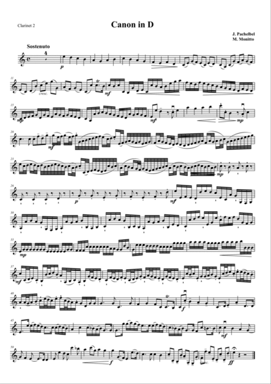 Canon in D Canon in D Woodwind Ensemble scores gallery preview page 4