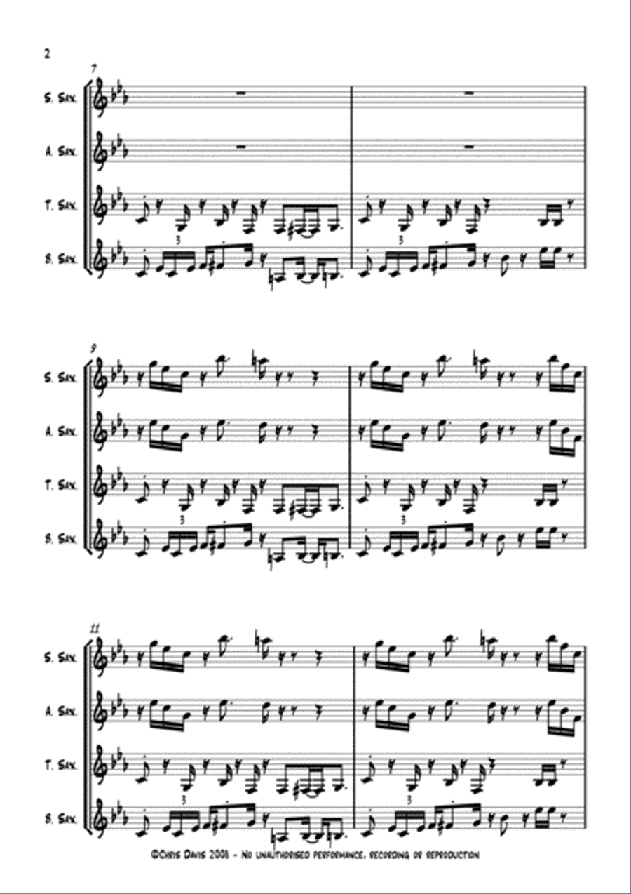 ConFusion - Sax Quartet Saxophone Quartet scores gallery preview page 2