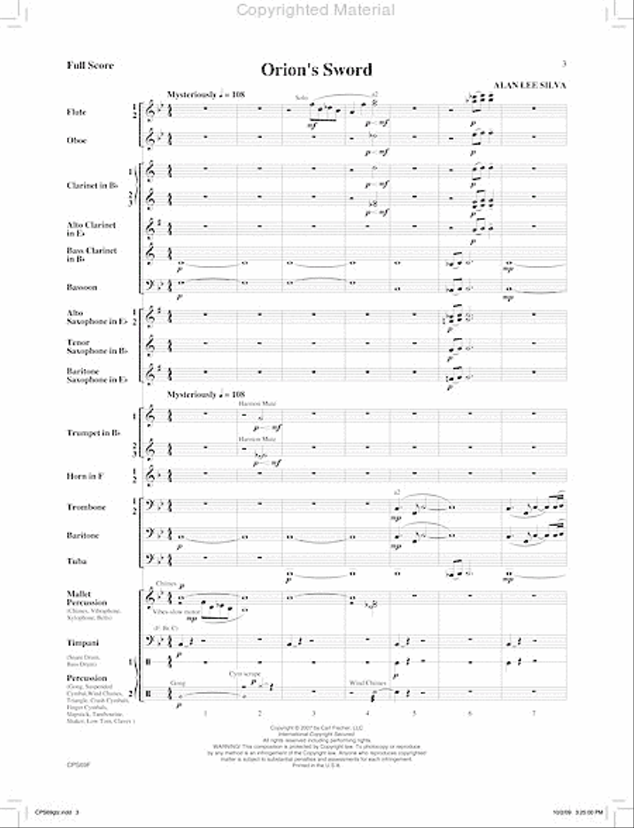 Orion's Sword Orion's Sword Concert Band scores gallery preview page 4