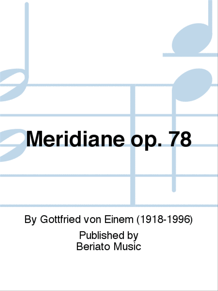 Meridiane op. 78 Medium Voice scores gallery preview page 1