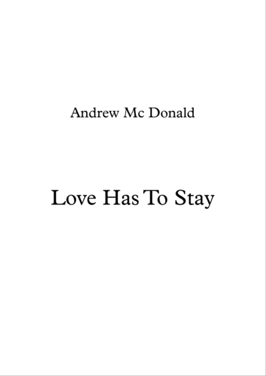 Love Has To Stay Voice scores gallery preview page 1