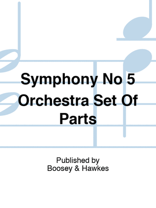 Book cover for Symphony No 5 Orchestra Set Of Parts