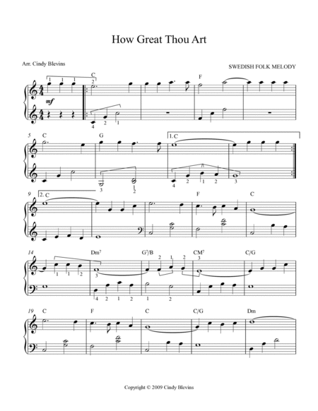 How Great Thou Art, for Easy Harp image number null