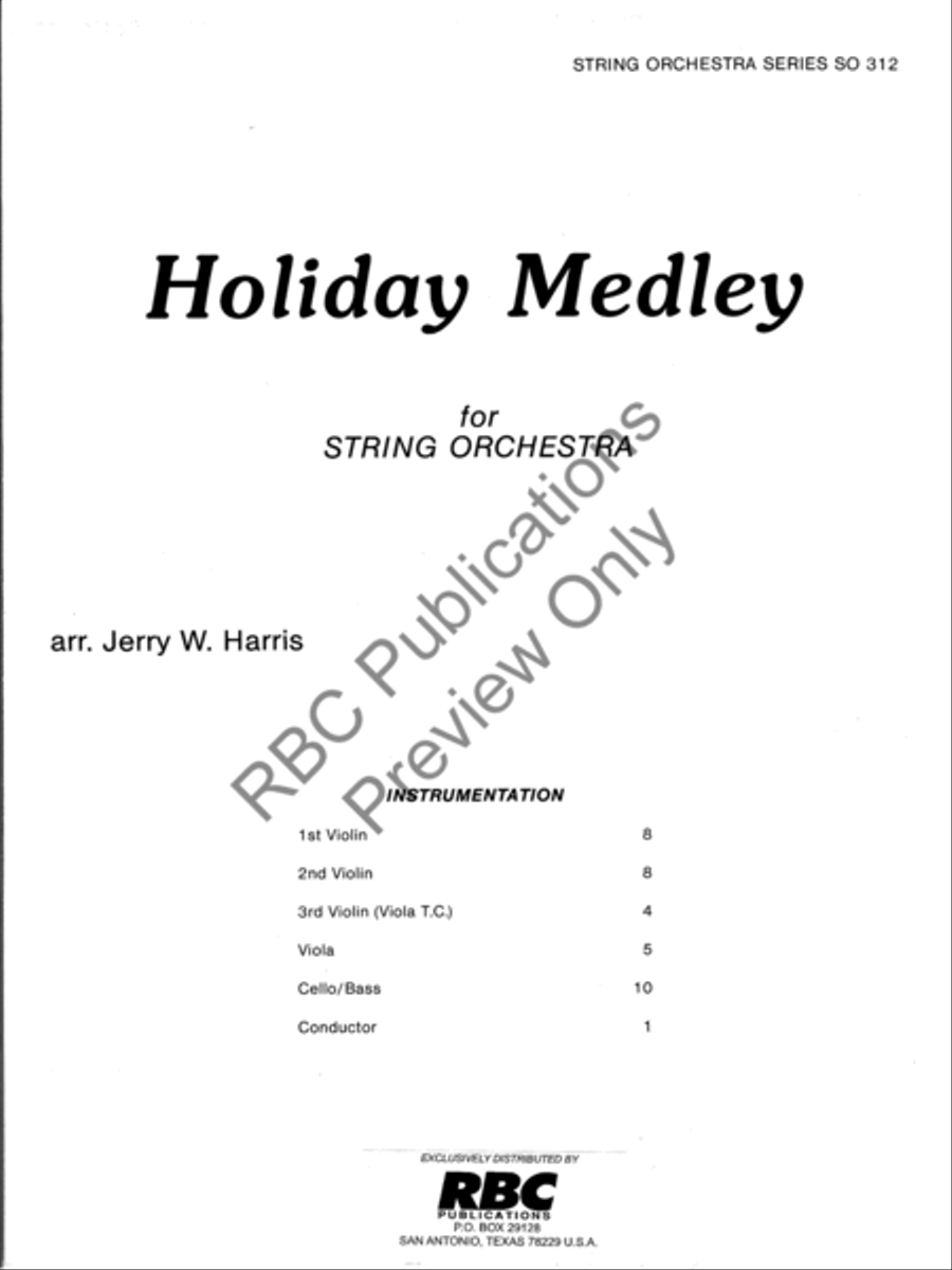 Holiday Medley (Score) String Orchestra scores gallery preview page 2