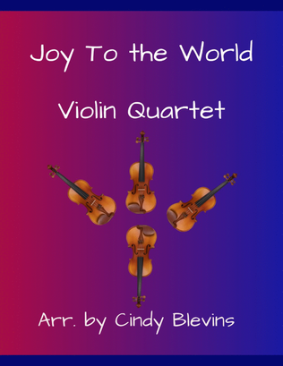 Book cover for Joy To the World, for Violin Quartet