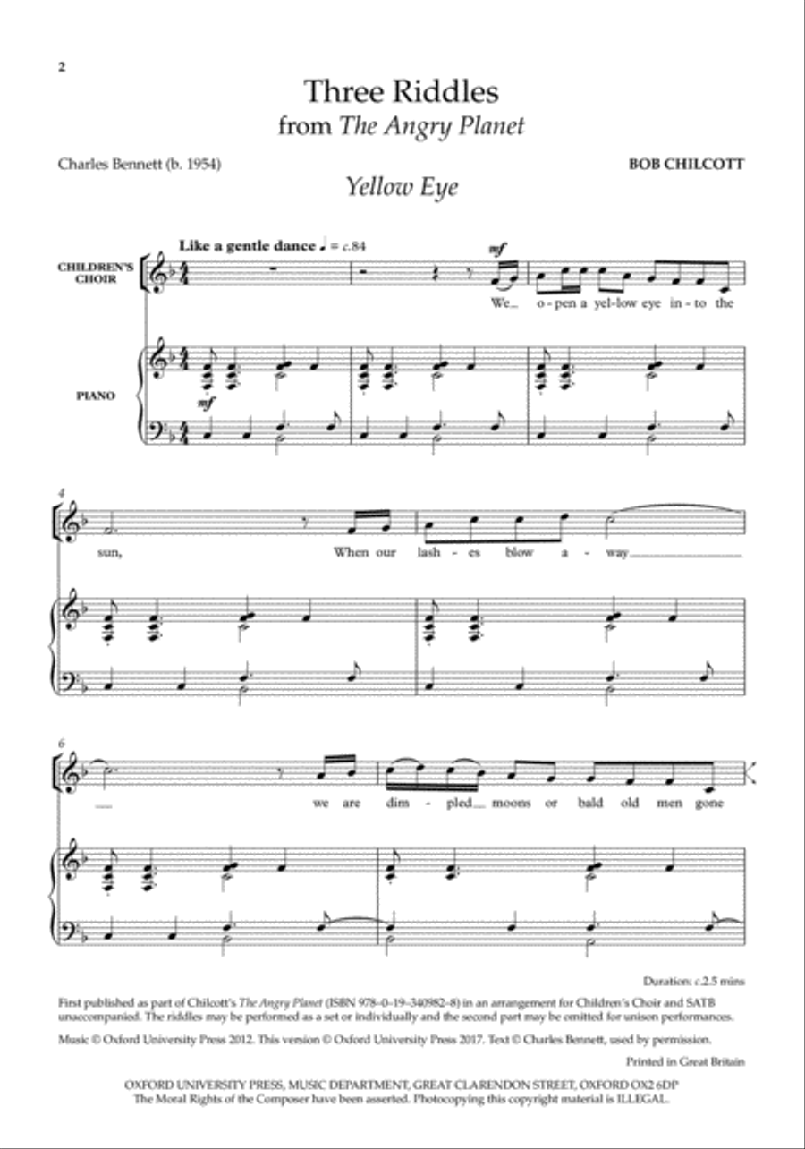 Three Riddles Three Riddles 2-Part scores gallery preview page 2