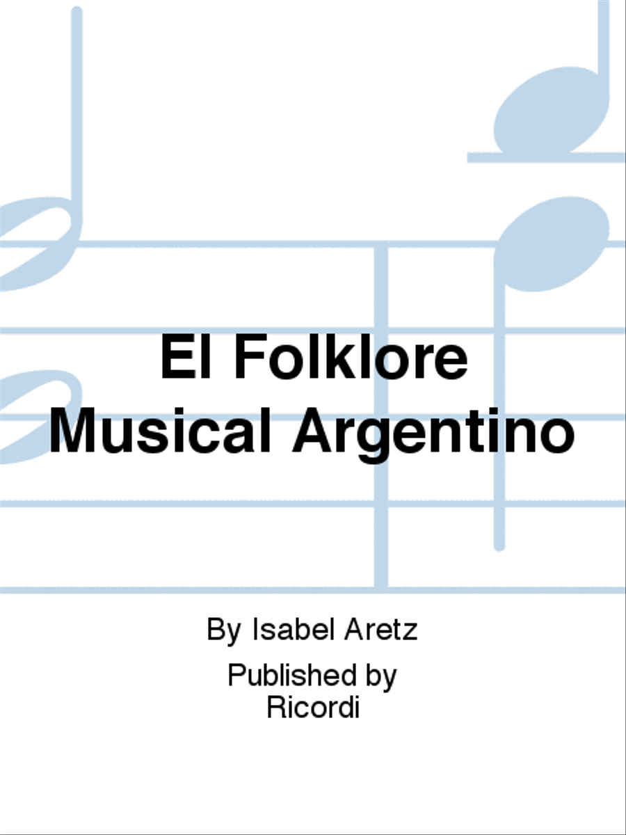 El Folklore Musical Argentino School and Community scores gallery preview page 1