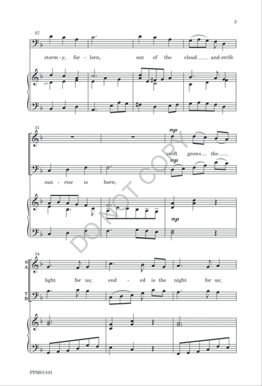 High O'er the Lonely Hills 4-Part scores gallery preview page 6