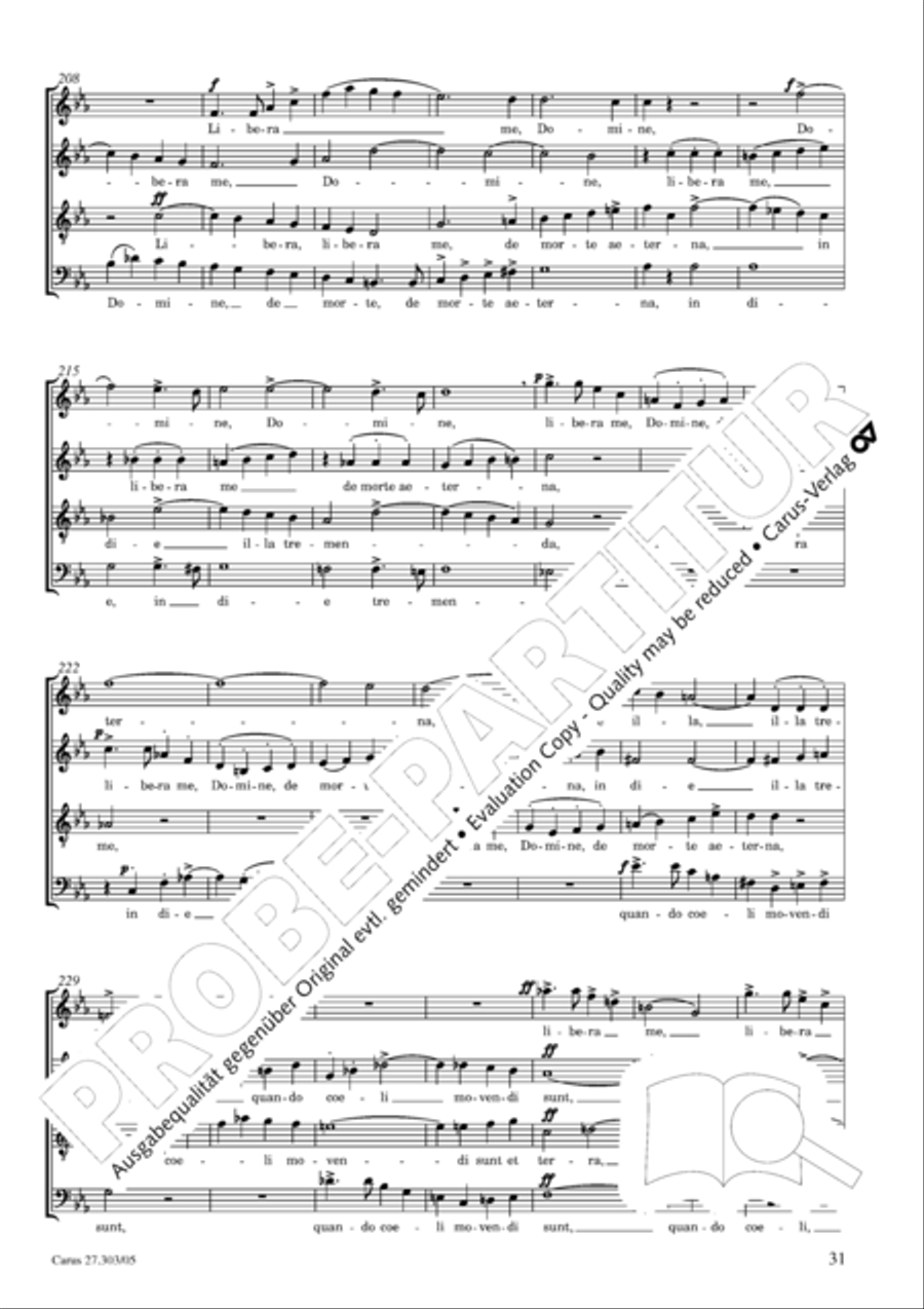 Messa da Requiem 4-Part scores gallery preview page 32