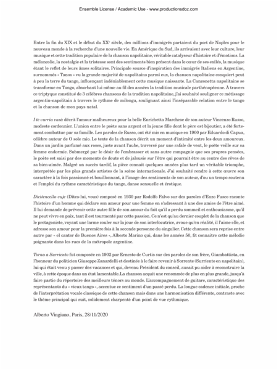 3 Canzoni napoletane Classical Guitar scores gallery preview page 2