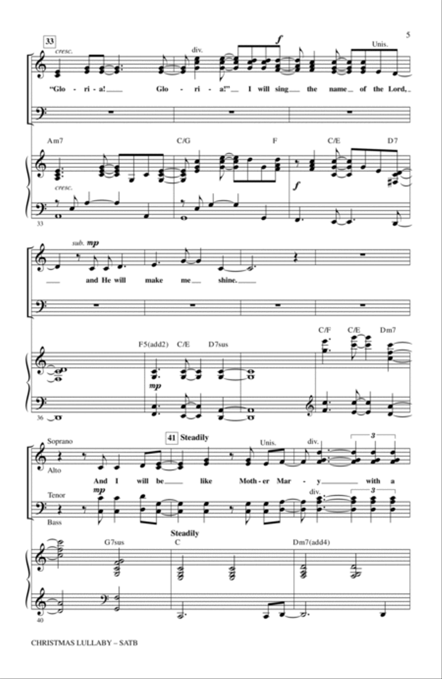 Christmas Lullaby (from Songs for a New World) (arr. Mac Huff) 4-Part scores gallery preview page 4