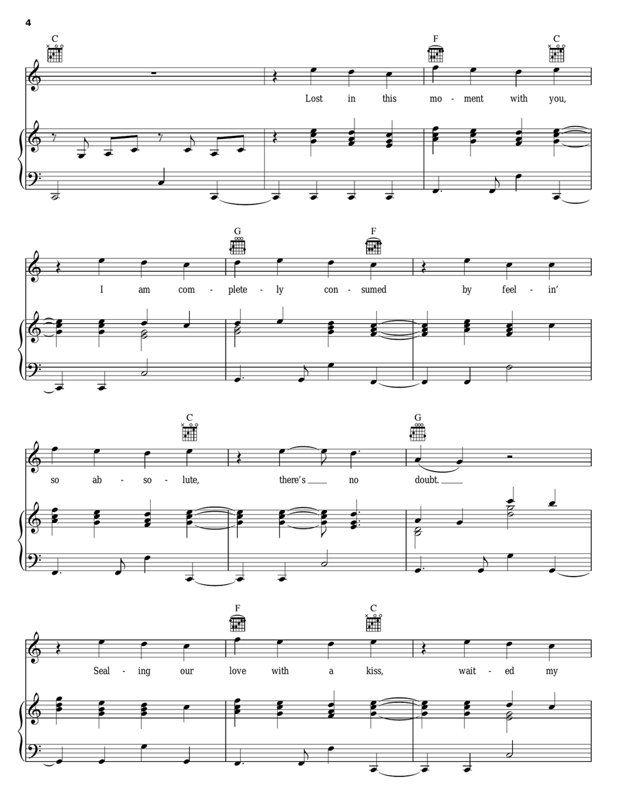Lost In This Moment Piano, Vocal, Guitar scores gallery preview page 4