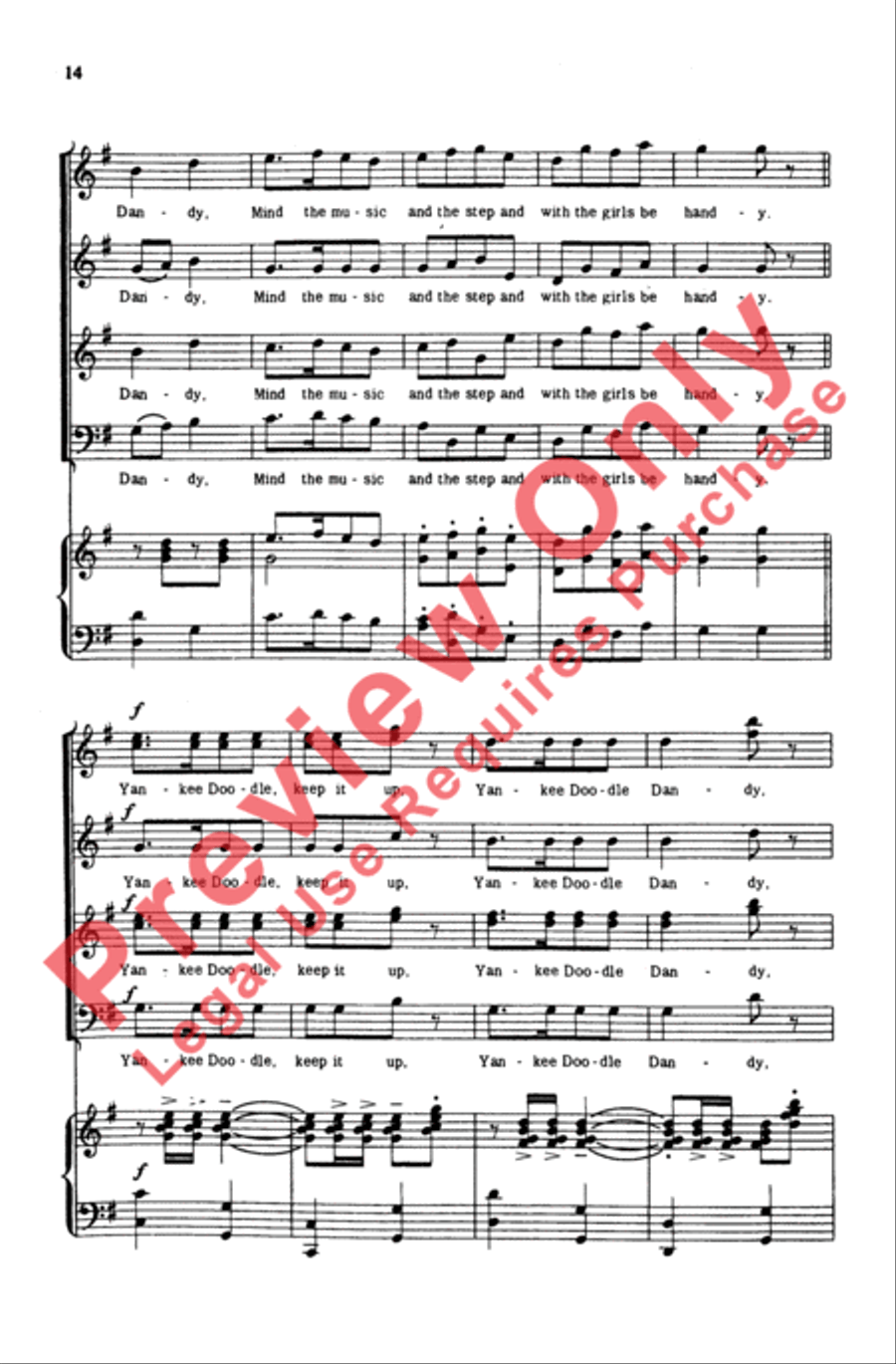 Yankee Doodle 4-Part scores gallery preview page 14